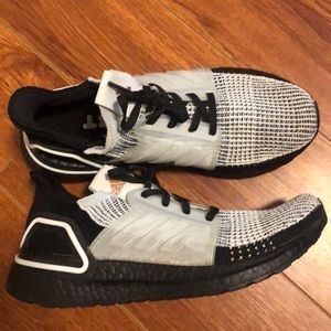 Adidas Ultraboost 19, blue and black. Size 8.